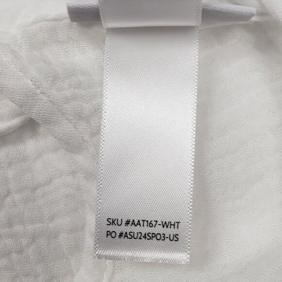 Andie Swim The Magdalena Kaftan Size S/M White Cotton Gauze Lightweight Cover-Up - Picture 11 of 16